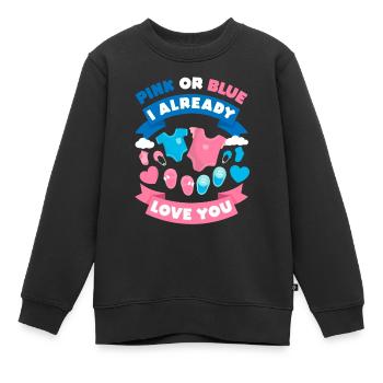 Gender Revealing Party Ideas Gender Revealer Cute - Kinder Premium Organic Sweatshirt - Schwarz - Vorne - AI Model Kid Female (0cm)