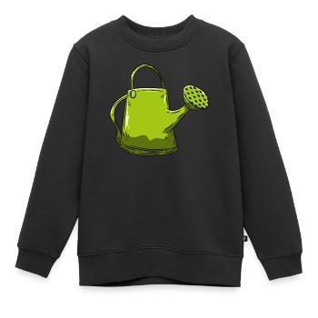 Gießkanne Gärtner Garten - Kinder Premium Organic Sweatshirt - Schwarz - Vorne - AI Model Kid Female (0cm)