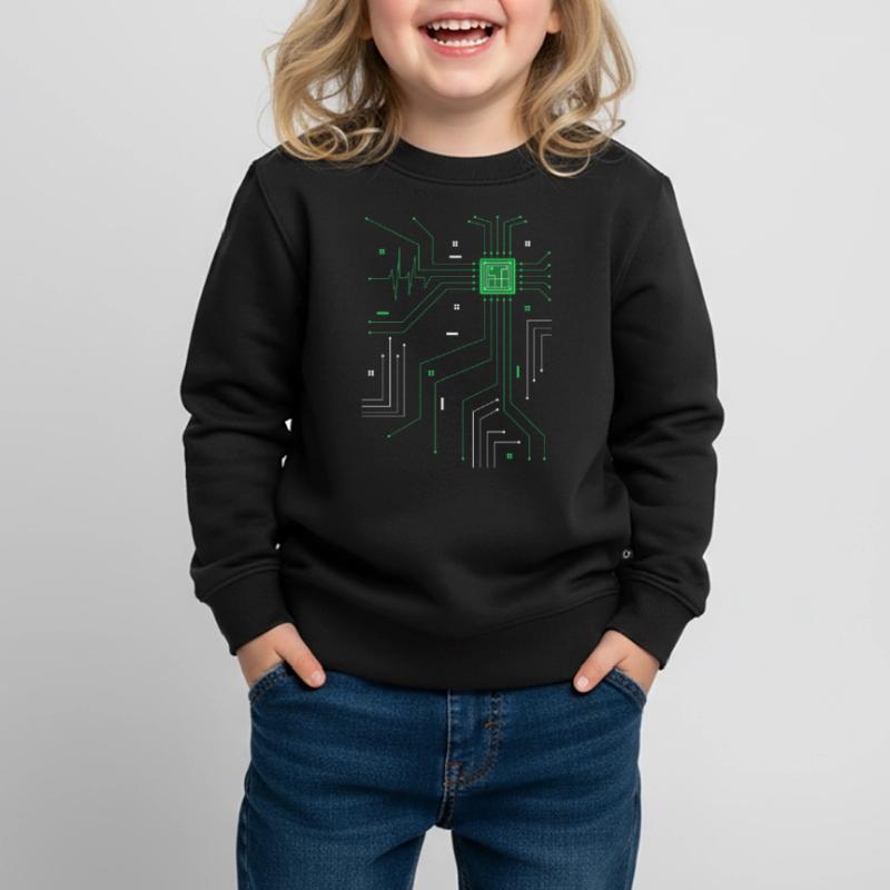 Admin Administrator CPU Computer Herz Kinder Premium Organic Sweatshirt