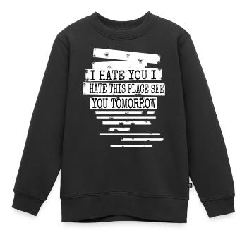 guacamole do you even gym funny sayings team - Sweat Premium enfant bio - noir - Devant - AI Model Kid Female (0cm)
