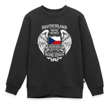 Tschechien - Kinder Premium Organic Sweatshirt - Schwarz - Vorne - AI Model Kid Female (0cm)
