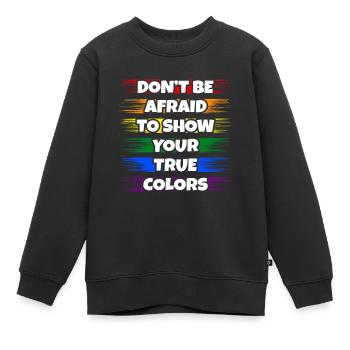 Lgbt - Sweat Premium enfant bio - noir - Devant - AI Model Kid Female (0cm)