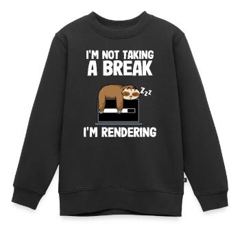 Video Bearbeitung Faultier Cutter Filmemacher - Kinder Premium Organic Sweatshirt - Schwarz - Vorne - AI Model Kid Female (0cm)