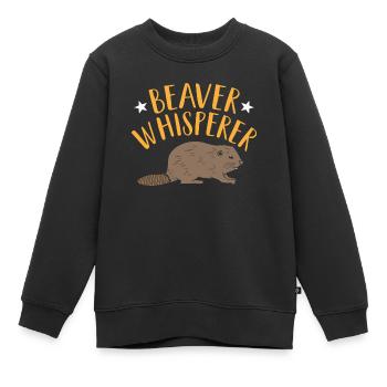 Biber - Kinder Premium Organic Sweatshirt - Schwarz - Vorne - AI Model Kid Female (0cm)