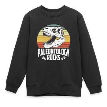 Paläontologe Dinosaurier Ausgrabung Fossil Dino - Kinder Premium Organic Sweatshirt - Schwarz - Vorne - AI Model Kid Female (0cm)