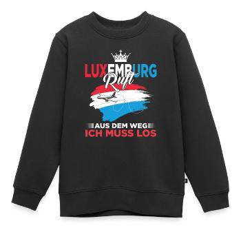 Luxemburg Luxemburgerin Luxemburger - Kinder Premium Organic Sweatshirt - Schwarz - Vorne - AI Model Kid Female (0cm)