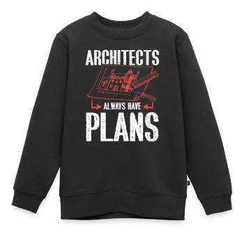 la planification de l’entreprise - Sweat Premium enfant bio - noir - Devant - AI Model Kid Female (0cm)