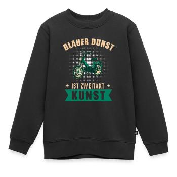 Maxi Moped Blauer Dunst Ist ZweiTakt Kunst - Kinder Premium Organic Sweatshirt - Schwarz - Vorne - AI Model Kid Female (0cm)