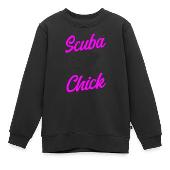 Diving Diver Girl Scuba Chick - Sweat Premium enfant bio - noir - Devant - AI Model Kid Female (0cm)