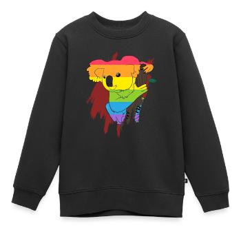 LGBT Gay Gay Pride CSD Lesbienne - Sweat Premium enfant bio - noir - Devant - AI Model Kid Female (0cm)