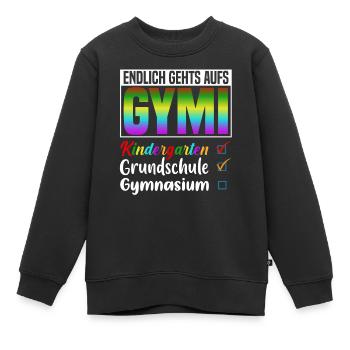 Kindergarten Grundschule Gymnasium - Kinder Premium Organic Sweatshirt - Schwarz - Vorne - AI Model Kid Female (0cm)