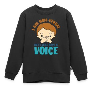 autismus autist asperger syndrom - Kinder Premium Organic Sweatshirt - Schwarz - Vorne - AI Model Kid Female (0cm)