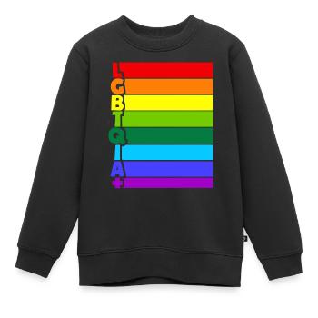 LGBTQIA Plus - Kinder Premium Organic Sweatshirt - Schwarz - Vorne - AI Model Kid Female (0cm)