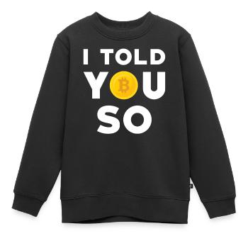 Bitcoin - Kinder Premium Organic Sweatshirt - Schwarz - Vorne - AI Model Kid Female (0cm)