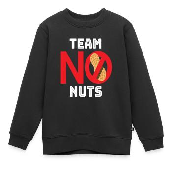 Team No Nuts Nüsse Nuss Nussalergie - Kinder Premium Organic Sweatshirt - Schwarz - Vorne - AI Model Kid Female (0cm)