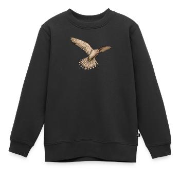 Fauconnier de la tour I de l’oiseau de proie chasse au croquant motif pour fauconnier - Sweat Premium enfant bio - noir - Devant - AI Model Kid Female (0cm)