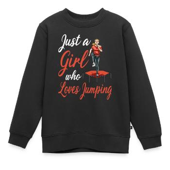 Jumping Trampoline Trend Sport Fitness Sport Féminin - Sweat Premium enfant bio - noir - Devant - AI Model Kid Female (0cm)