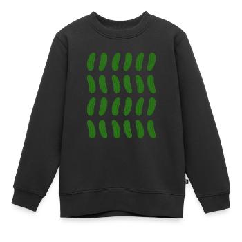 Pickles Kostüm Gurken Gewürzgurke - Kinder Premium Organic Sweatshirt - Schwarz - Vorne - AI Model Kid Female (0cm)