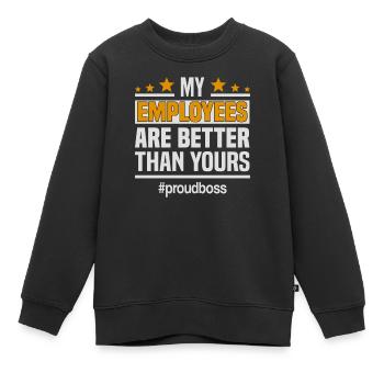 Entrepreneur Team Startup Stolzer Chef Sterne - Kinder Premium Organic Sweatshirt - Schwarz - Vorne - AI Model Kid Female (0cm)