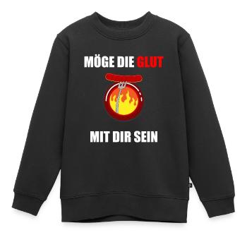 Grillen Grillmeister Möge die Glut Mit Dir Sein - Kinder Premium Organic Sweatshirt - Schwarz - Vorne - AI Model Kid Female (0cm)