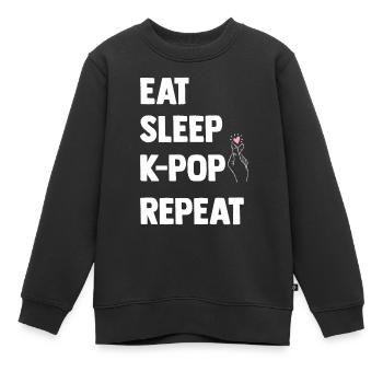 K-Pop - Kinder Premium Organic Sweatshirt - Schwarz - Vorne - AI Model Kid Female (0cm)