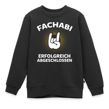 Fachabitur Erfolgreich Fachabifeier Fachabi Schula - Kinder Premium Organic Sweatshirt - Schwarz - Vorne - AI Model Kid Female (0cm)
