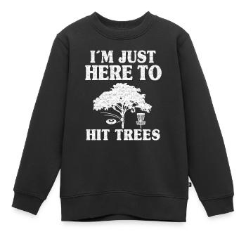 Disc Golf Sayings Cadeau de joueur de Frisbee drôle - Sweat Premium enfant bio - noir - Devant - AI Model Kid Female (0cm)
