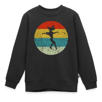 Samba - Sweat Premium enfant bio - noir - Devant - AI Model Kid Female (0cm)