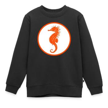 Seepferdchen Frühschwimmer Freischwimmer Abzeichen - Kinder Premium Organic Sweatshirt - Schwarz - Vorne - AI Model Kid Female (0cm)