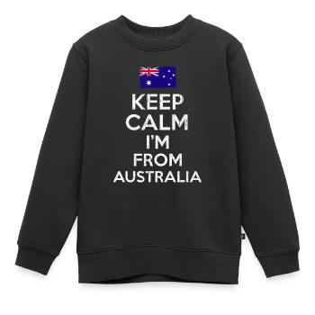 Australia Keep Calm - Kinder Premium Organic Sweatshirt - Schwarz - Vorne - AI Model Kid Female (0cm)