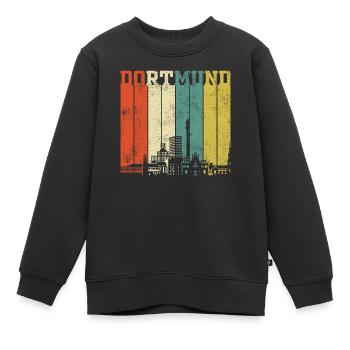 Dortmund Vintage Retro Style - Kinder Premium Organic Sweatshirt - Schwarz - Vorne - AI Model Kid Female (0cm)