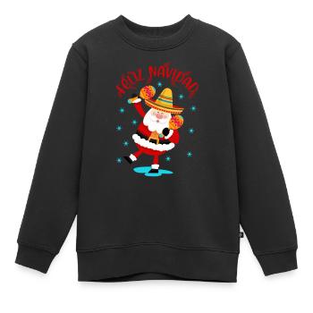mexikanisches Weihnachten, mexikanisches - Kinder Premium Organic Sweatshirt - Schwarz - Vorne - AI Model Kid Female (0cm)