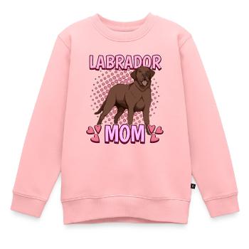 Brauner Labrador Labbi Labrador Mom - Kinder Premium Organic Sweatshirt - Rosa - Vorne - AI Model Kid Female (0cm)