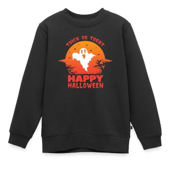 Halloween Trick Or Treat - Kinder Premium Organic Sweatshirt - Schwarz - Vorne - AI Model Kid Female (0cm)