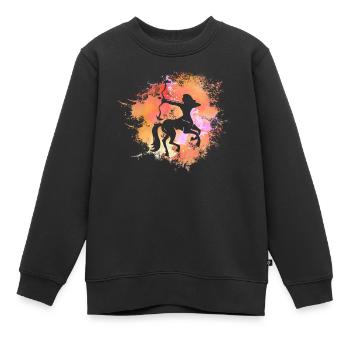 Sagittaire Signe astrologique Horoscope Astrologie - Sweat Premium enfant bio - noir - Devant - AI Model Kid Female (0cm)