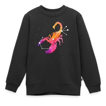 Scorpion Signe astrologique Horoscope Astrologie - Sweat Premium enfant bio - noir - Devant - AI Model Kid Female (0cm)