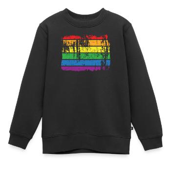 Lgbt - Sweat Premium enfant bio - noir - Devant - AI Model Kid Female (0cm)