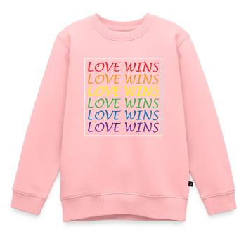 LGBTQ Love win - Kinder Premium Organic Sweatshirt - Rosa - Vorne - AI Model Kid Female (0cm)