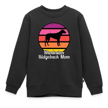 Rhodesian Ridgeback Mom I Retro Ridgeback Mom - Sweat Premium enfant bio - noir - Devant - AI Model Kid Female (0cm)