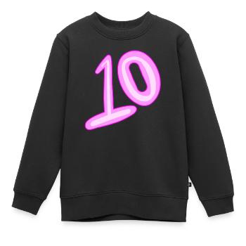10 - Kids Premium Organic Sweatshirt - black - Front - AI Model Kid Female (0cm)
