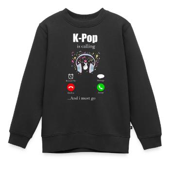 K-Pop - Kinder Premium Organic Sweatshirt - Schwarz - Vorne - AI Model Kid Female (0cm)