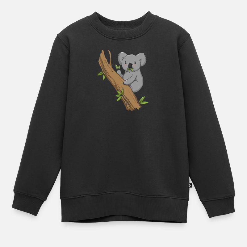 Koala Koalabär - Kinder Premium Organic Sweatshirt - Schwarz