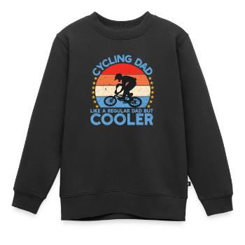 faire du vélo Papa - Sweat Premium enfant bio - noir - Devant - AI Model Kid Female (0cm)