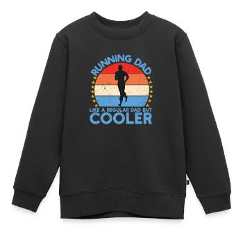Running dad endurance - Sweat Premium enfant bio - noir - Devant - AI Model Kid Female (0cm)