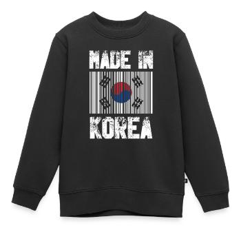Made in Korea - Kinder Premium Organic Sweatshirt - Schwarz - Vorne - AI Model Kid Female (0cm)