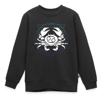 Krebs Symbol Tierkreiszeichen Horoskop - Kinder Premium Organic Sweatshirt - Schwarz - Vorne - AI Model Kid Female (0cm)