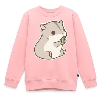 Hamster - Kinder Premium Organic Sweatshirt - Rosa - Vorne - AI Model Kid Female (0cm)