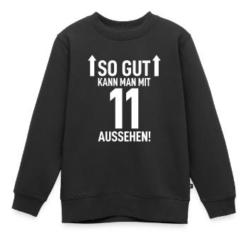 11. Geburtstag - Kinder Premium Organic Sweatshirt - Schwarz - Vorne - AI Model Kid Female (0cm)