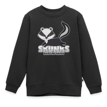 Putois putois putois - Sweat Premium enfant bio - noir - Devant - AI Model Kid Female (0cm)