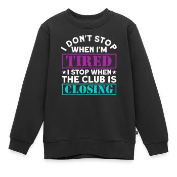 Raver EDM Drum And Bass Gift - Kids Premium Organic Sweatshirt - black - Front - AI Model Kid Female (0cm)